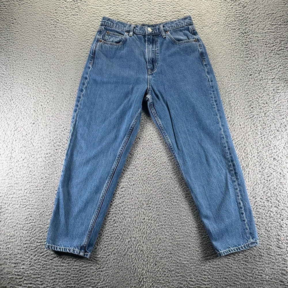 Gap Jeans Womens 6P Blue‎ Cotton Denim Mom Straight Leg Faded High-Rise Workwear